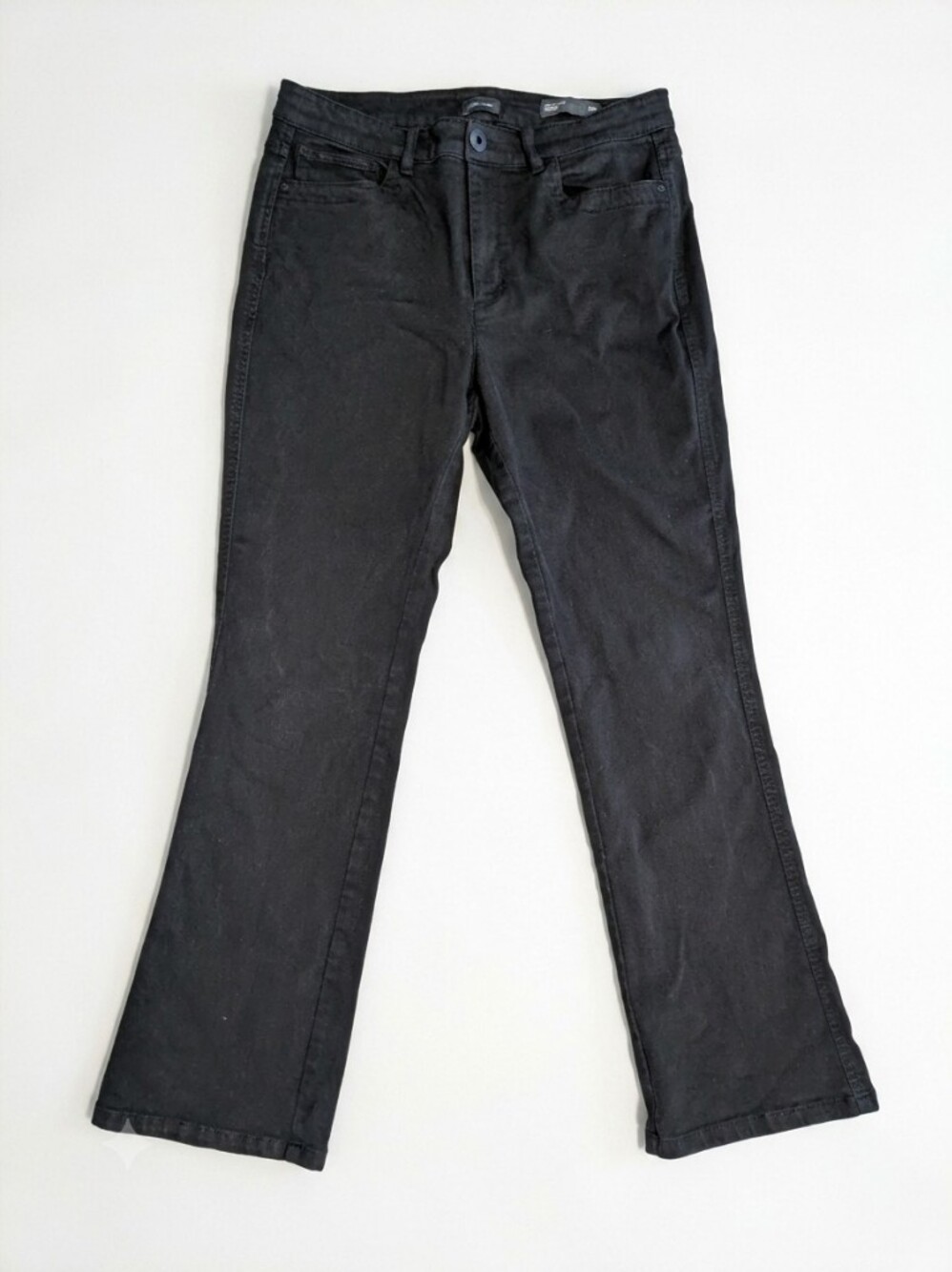 J Jill Denim Black High Rise Boot Cut Jeans Pants 10P Stretch Minimalist Casual